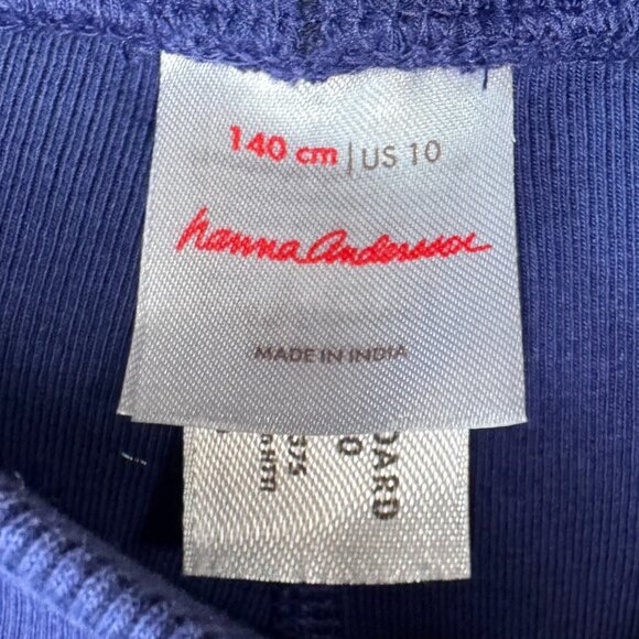 Hanna Andersson Girls Navy Ribbed Leggings Size 10 / 140 | Soft Cotton - Picture 11 of 11